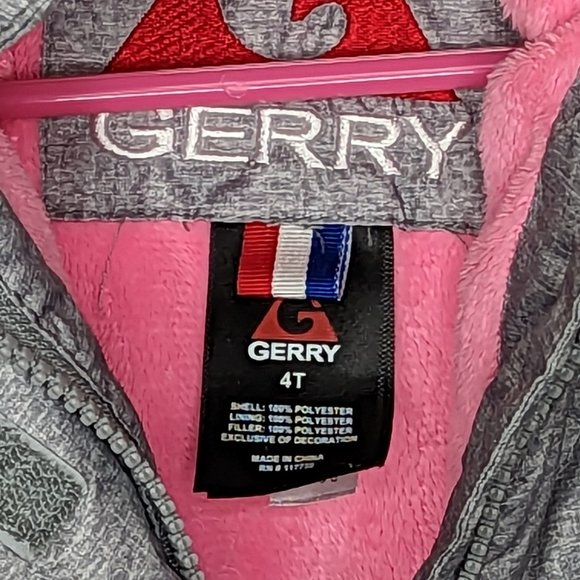 Gerry Weber Lightweight Hooded Winter Coat Gray & Pink (4T) - Picture 3 of 7